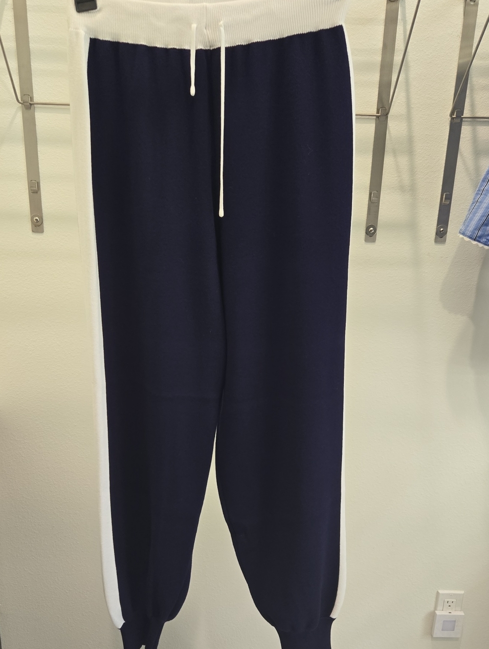 Women's Navy Track Joggers with White Trim